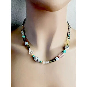 Brighton bright multi colored necklace. Many Soft look beads and stones